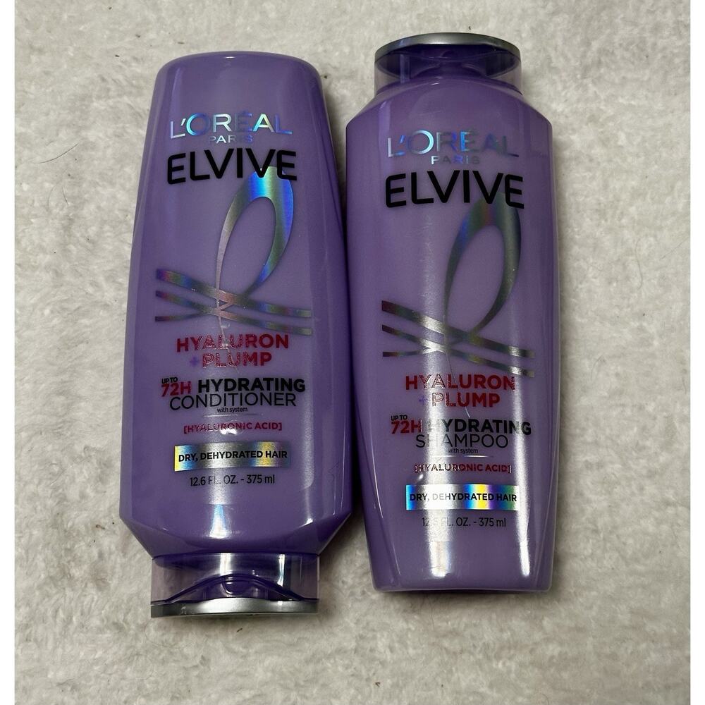 Loreal Elvive 72 Hour Hydrating Shampoo and Conditioner 12.6 oz each Dry Hair